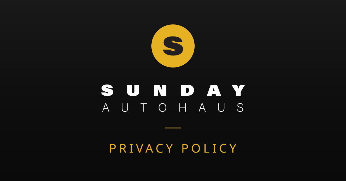 Privacy Policy | Sunday Autohaus | Data Protection & Privacy